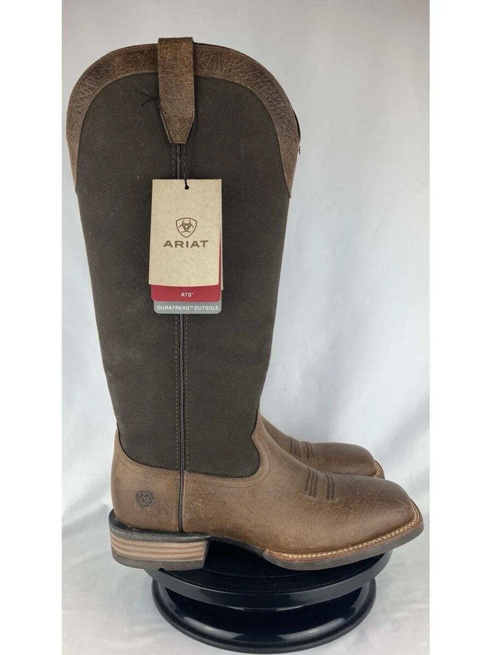 NEW Men's Size 9D Ariat Quickdraw Snake Boots Brown Leather Cowboy Western
